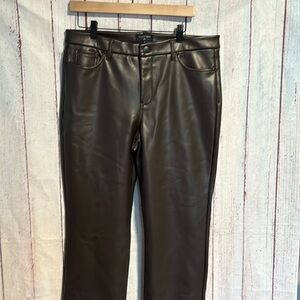 NWOT NYDJ Marilyn Faux Leather Straight Leg Pants